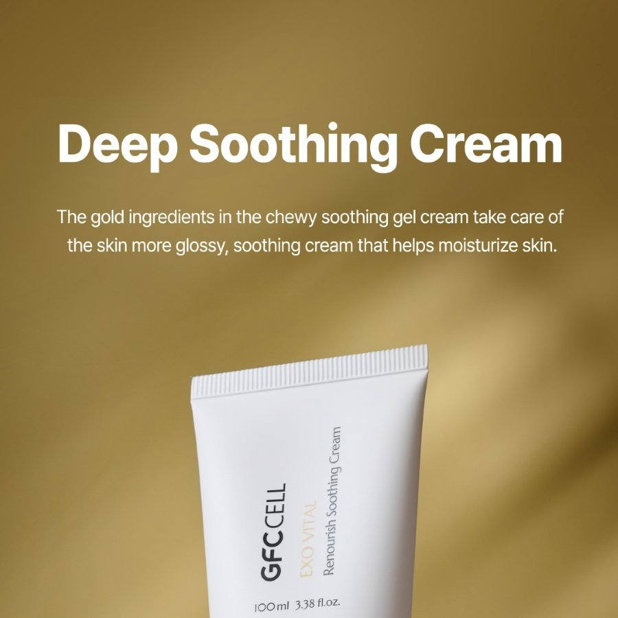 GFCCELL Exo Vital Renourish Soothing Cream - Plant Exosome + 24K Gold (100 ml) - 3