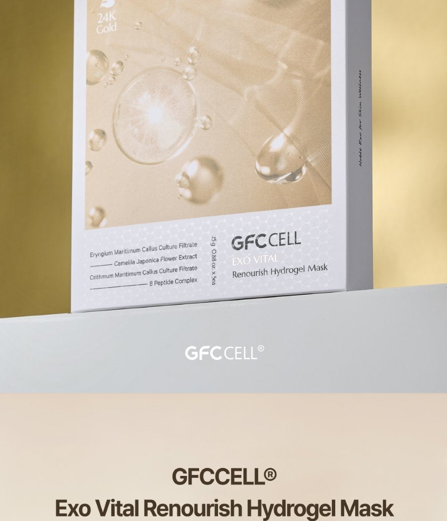GFCCELL Exo Vital Renourish Hydrogel Mask - Plant Exosome + 24K Gold (25 g x 5 sheets) - 2